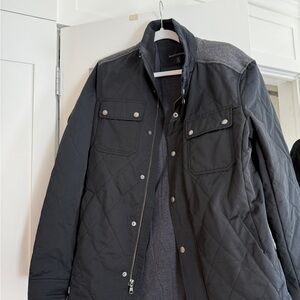 Banana Republic Men's Dark Gray Quilted Jacket